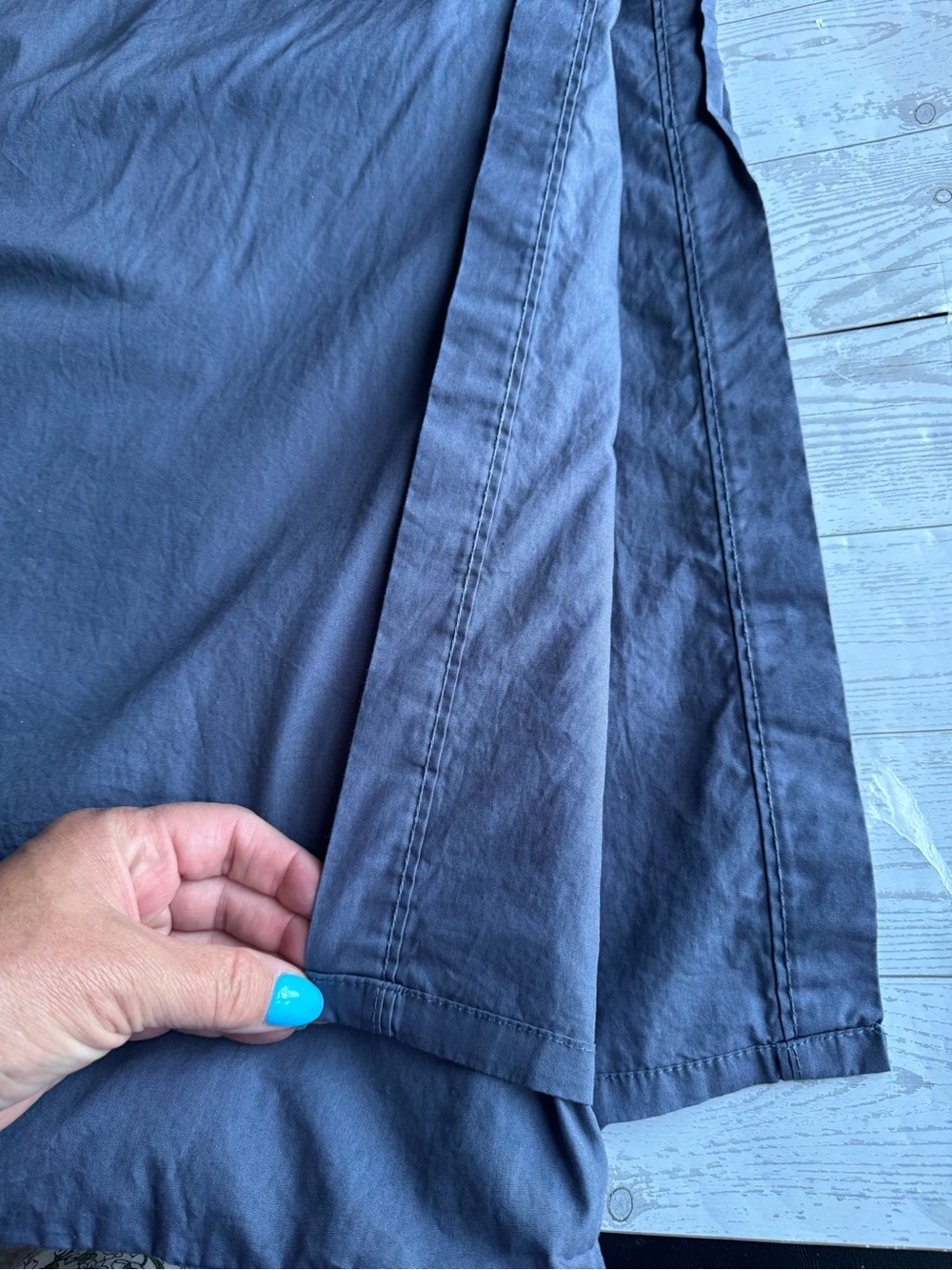 Lacoste Navy Blue 100%Cotton Flat Sheet- New Condition